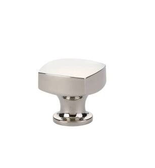Emtek 86450US14 Contemporary Urban Modern 1 1/4" Brass Freestone Cabinet Knob in Polished Nickel
