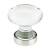 Emtek 86402US14 Crystal & Porcelain Hampton 1 3/4" Clear Crystal Cabinet Knob in Polished Nickel