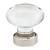 Emtek 86402US15 Crystal & Porcelain Hampton 1 3/4" Clear Crystal Cabinet Knob in Satin Nickel