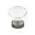 Emtek 86402US15A Crystal & Porcelain Hampton 1 3/4" Clear Crystal Cabinet Knob in Pewter