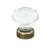 Emtek 86402US7 Crystal & Porcelain Hampton 1 3/4" Clear Crystal Cabinet Knob in French Antique