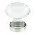 Emtek 86401US14 Crystal & Porcelain Hampton 1 1/4" Clear Crystal Cabinet Knob in Polished Nickel