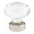 Emtek 86401US15 Crystal & Porcelain Hampton 1 1/4" Clear Crystal Cabinet Knob in Satin Nickel