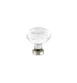 Emtek 86400US15 Crystal & Porcelain Georgetown 1 3/4" Clear Crystal Cabinet Knob in Satin Nickel