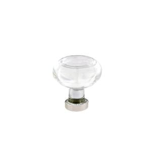 Emtek 86399US14 Crystal & Porcelain Georgetown 1 1/4" Clear Crystal Cabinet Knob in Polished Nickel