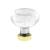 Emtek 86399US3 Crystal & Porcelain Georgetown 1 1/4" Clear Crystal Cabinet Knob in Polished Brass