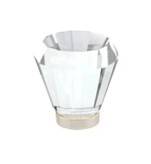 Emtek 86398US14 Crystal & Porcelain Brookmont 1 5/8" Clear Crystal Cabinet Knob in Polished Nickel