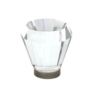 Emtek 86398US15A Crystal & Porcelain Brookmont 1 5/8" Clear Crystal Cabinet Knob in Pewter