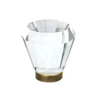 Emtek 86398US7 Crystal & Porcelain Brookmont 1 5/8" Clear Crystal Cabinet Knob in French Antique