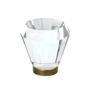 Emtek 86396US7 Crystal & Porcelain Brookmont 1" Clear Crystal Cabinet Knob in French Antique
