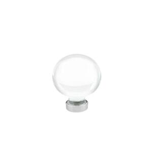 Emtek 86394US26 Crystal & Porcelain Bristol 1" Clear Crystal Cabinet Knob in Polished Chrome
