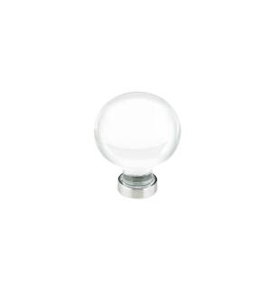 Emtek 86394US15 Crystal & Porcelain Bristol 1" Clear Crystal Cabinet Knob in Satin Nickel
