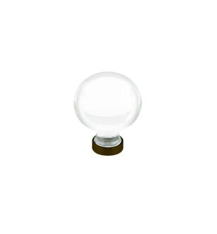 Emtek 86394US10B Crystal & Porcelain Bristol 1" Clear Crystal Cabinet Knob in Oil Rubbed Bronze