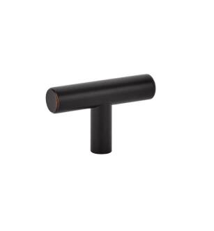 Emtek 86357US10B Contemporary Mid Century Modern 2" Brass Bar Cabinet Knob in Oil Rubbed Bronze