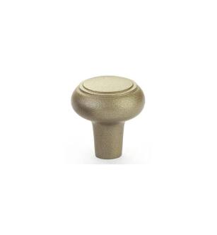 Emtek 86339TWB Rustic Sandcast Bronze 1 1/4" Barn Cabinet Knob in Tumbled White Bronze