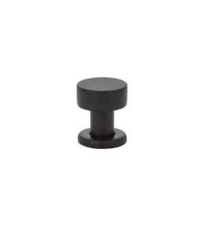 Emtek 86321US19 Contemporary Mid Century Modern 1" Brass Cadet Cabinet Knob in Flat Black