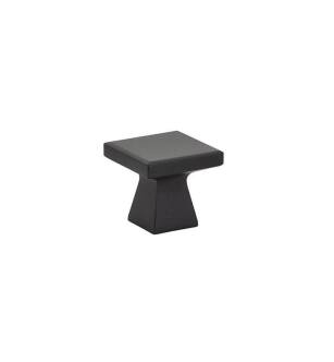 Emtek 86319US19 Contemporary Mid Century Modern 1 1/4" Brass Podium Cabinet Knob in Flat Black
