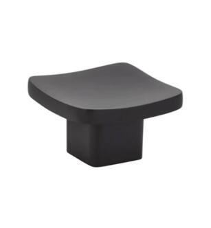 Emtek 86317US19 Contemporary Mid Century Modern 1 1/4" Brass Square Basin Cabinet Knob in Flat Black