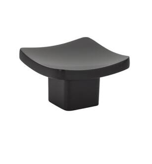 Emtek 86318US19 Contemporary Mid Century Modern 1 5/8" Brass Square Basin Cabinet Knob in Flat Black