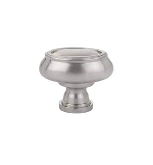Emtek 86306US15 American Designer Geometric 1 3/4" Brass Oval Cabinet Knob in Satin Nickel