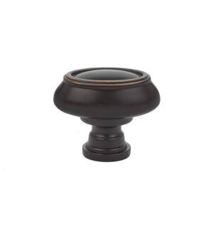 Emtek 86306US10B American Designer Geometric 1 3/4" Brass Oval Cabinet Knob in Oil Rubbed Bronze