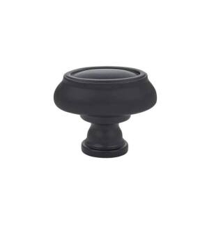 Emtek 86306US19 American Designer Geometric 1 3/4" Brass Oval Cabinet Knob in Flat Black