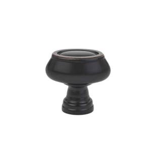Emtek 86305US10B American Designer Geometric 1 1/2" Brass Oval Cabinet Knob in Oil Rubbed Bronze