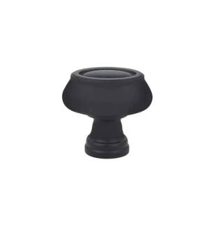 Emtek 86305US19 American Designer Geometric 1 1/2" Brass Oval Cabinet Knob in Flat Black