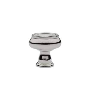Emtek 86304US14 American Designer Geometric 1 1/4" Brass Oval Cabinet Knob in Polished Nickel