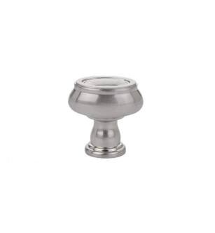 Emtek 86304US15 American Designer Geometric 1 1/4" Brass Oval Cabinet Knob in Satin Nickel
