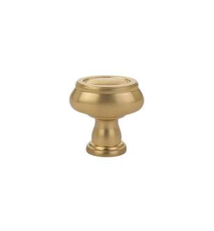 Emtek 86304US4 American Designer Geometric 1 1/4" Brass Oval Cabinet Knob in Satin Brass