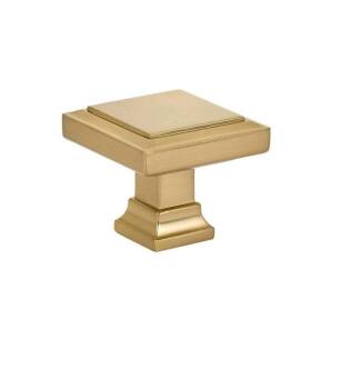 Emtek 86296US4 American Designer Geometric 1 5/8" Brass Square Cabinet Knob in Satin Brass