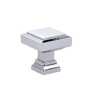 Emtek 86295US26 American Designer Geometric 1 1/4" Brass Square Cabinet Knob in Polished Chrome