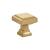 Emtek 86295US4 American Designer Geometric 1 1/4" Brass Square Cabinet Knob in Satin Brass