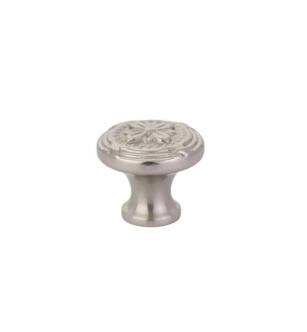 Emtek 86278US15 American Designer Ribbon and Reed 1 3/4" Brass Cabinet Knob in Satin Nickel