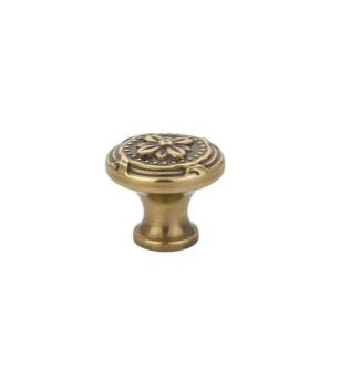 Emtek 86278US7 American Designer Ribbon and Reed 1 3/4" Brass Cabinet Knob in French Antique