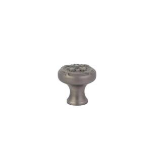 Emtek 86277US15A American Designer Ribbon and Reed 1 1/4" Brass Cabinet Knob in Pewter