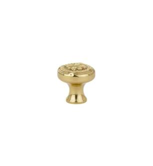 Emtek 86277US3 American Designer Ribbon and Reed 1 1/4" Brass Cabinet Knob in Polished Brass
