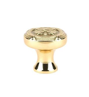 Emtek 86277US3NL American Designer Ribbon and Reed 1 1/4" Brass Cabinet Knob in Unlacquered Brass