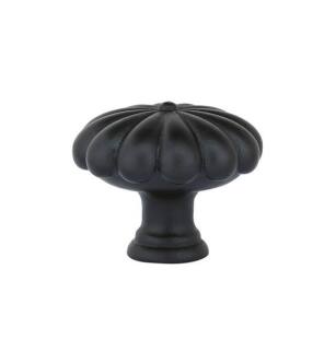 Emtek 86229FB Tuscany 1" Bronze Fluted Round Cabinet Knob in Flat Black Bronze