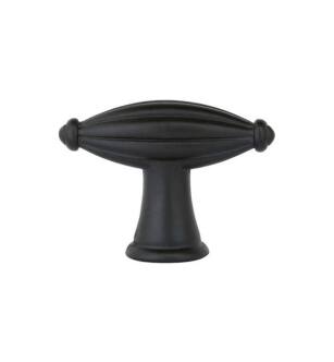 Emtek 86228FB Tuscany 3" Bronze Fluted Finger Cabinet Knob in Flat Black Bronze