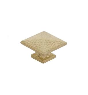 Emtek 86212US4 Arts & Crafts 1 3/4" Brass Square Dimpled Cabinet Knob in Satin Brass