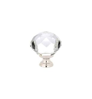 Emtek 86209US14 Crystal & Porcelain 1 3/4" Diamond Crystal Cabinet Knob in Polished Nickel