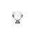 Emtek 86209US15 Crystal & Porcelain 1 3/4" Diamond Crystal Cabinet Knob in Satin Nickel