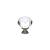 Emtek 86209US15A Crystal & Porcelain 1 3/4" Diamond Crystal Cabinet Knob in Pewter