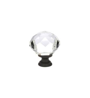 Emtek 86209US10B Crystal & Porcelain 1 3/4" Diamond Crystal Cabinet Knob in Oil Rubbed Bronze