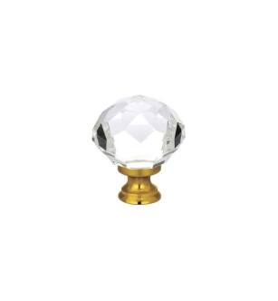 Emtek 86209US7 Crystal & Porcelain 1 3/4" Diamond Crystal Cabinet Knob in French Antique