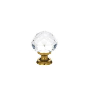 Emtek 86012US7 Crystal & Porcelain 1 1/4" Diamond Crystal Cabinet Knob in French Antique