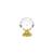 Emtek 86012US3 Crystal & Porcelain 1 1/4" Diamond Crystal Cabinet Knob in Polished Brass