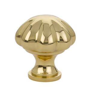 Emtek 86203US3NL American Designer 1 3/4" Brass Melon Cabinet Knob in Unlacquered Brass